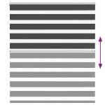 vidaXL Jaluzea tip zebra neagră lățime țesătură 125,9 cm poliester