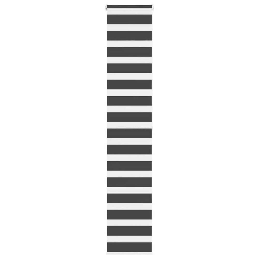 vidaXL Jaluzea tip zebra neagră lățime țesătură 45,9 cm poliester