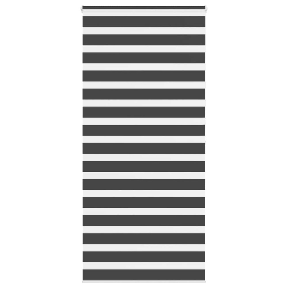 vidaXL Jaluzea tip zebra neagră lățime țesătură 105,9 cm poliester