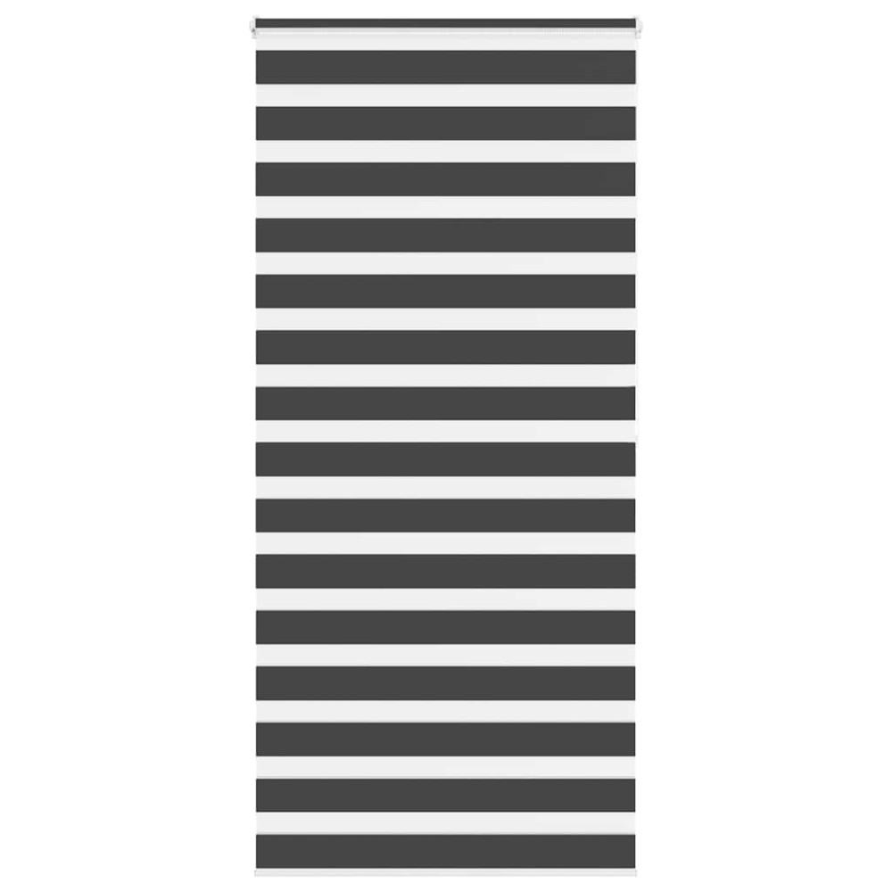 vidaXL Jaluzea tip zebra neagră lățime țesătură 110,9 cm poliester