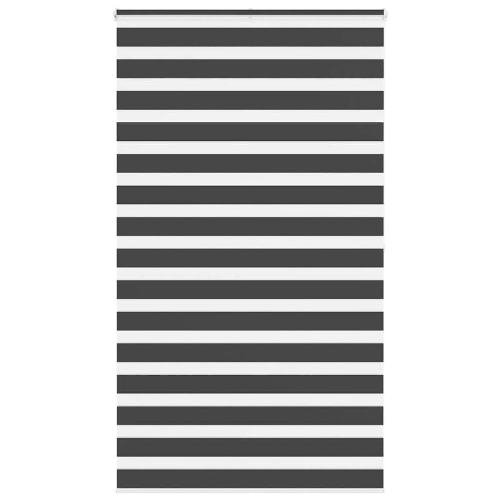 vidaXL Jaluzea tip zebra neagră lățime țesătură 120,9 cm poliester