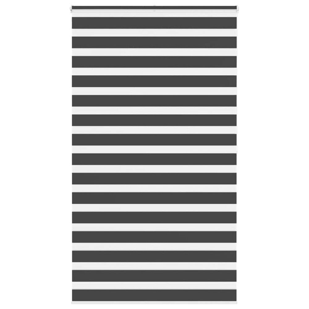 vidaXL Jaluzea tip zebra neagră lățime țesătură 130,9 cm poliester