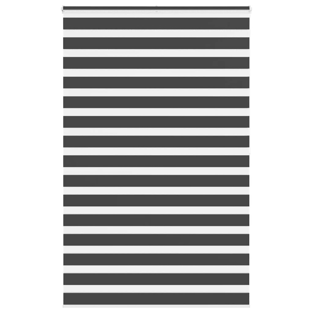 vidaXL Jaluzea tip zebra neagră lățime țesătură 140,9 cm poliester