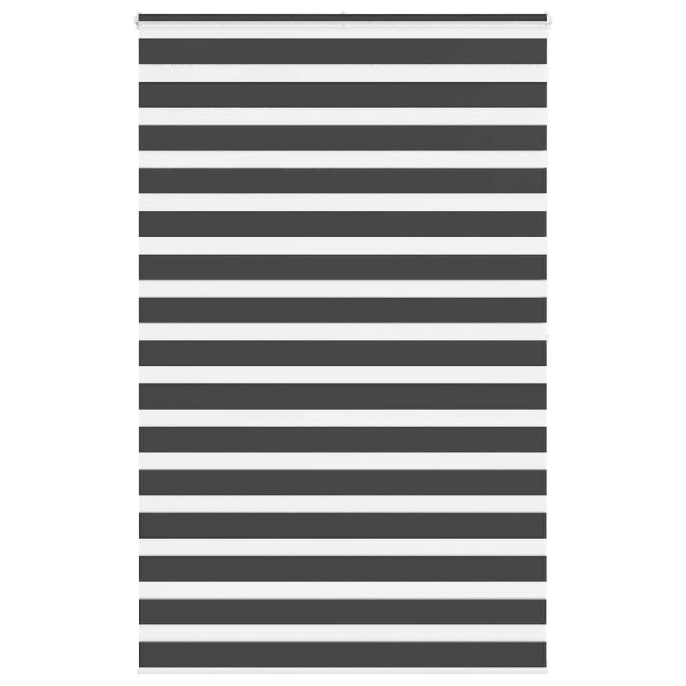 vidaXL Jaluzea tip zebra neagră lățime țesătură 145,9 cm poliester