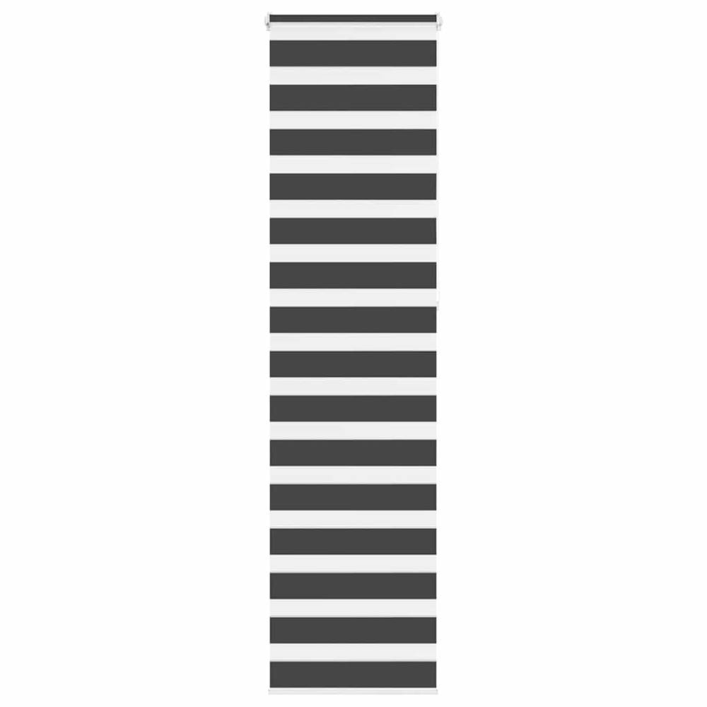 vidaXL Jaluzea tip zebra neagră lățime țesătură 55,9 cm poliester