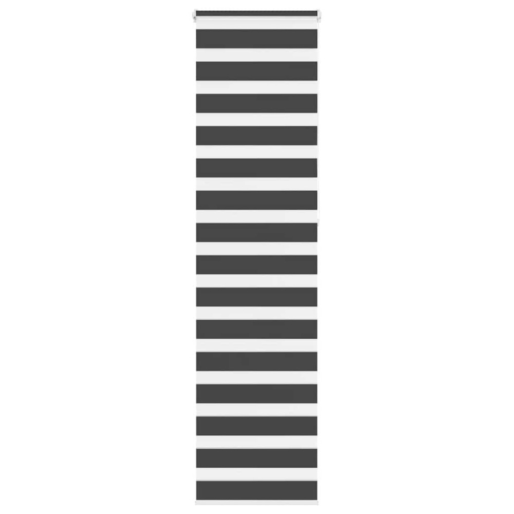vidaXL Jaluzea tip zebra neagră lățime țesătură 60,9 cm poliester