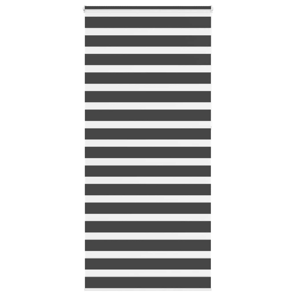 vidaXL Jaluzea tip zebra neagră lățime țesătură 90,9 cm poliester