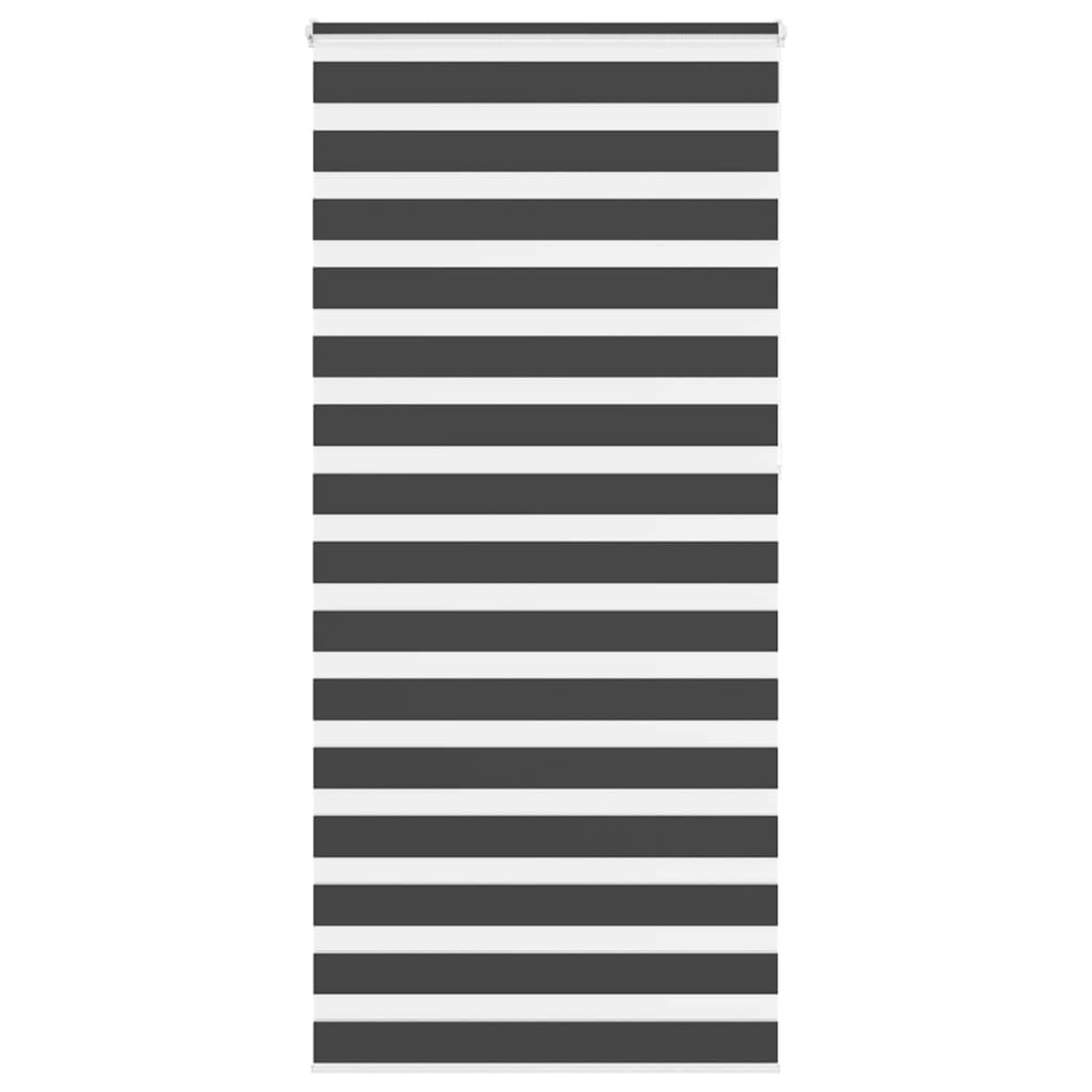 vidaXL Jaluzea tip zebra neagră lățime țesătură 110,9 cm poliester