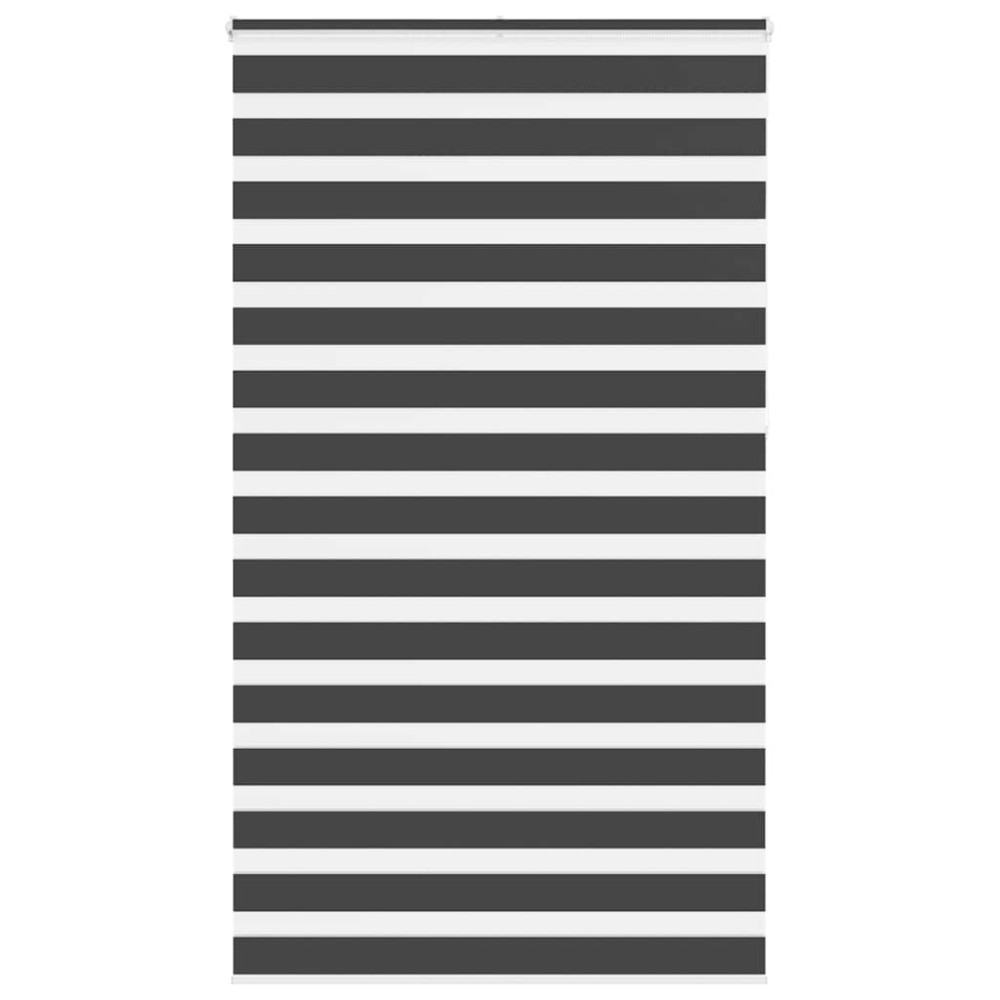 vidaXL Jaluzea tip zebra neagră lățime țesătură 120,9 cm poliester