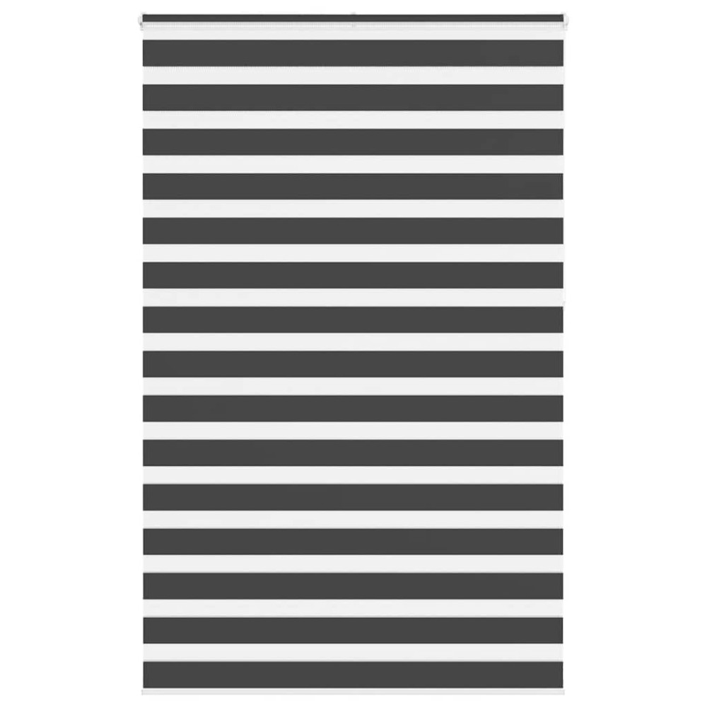 vidaXL Jaluzea tip zebra neagră lățime țesătură 145,9 cm poliester
