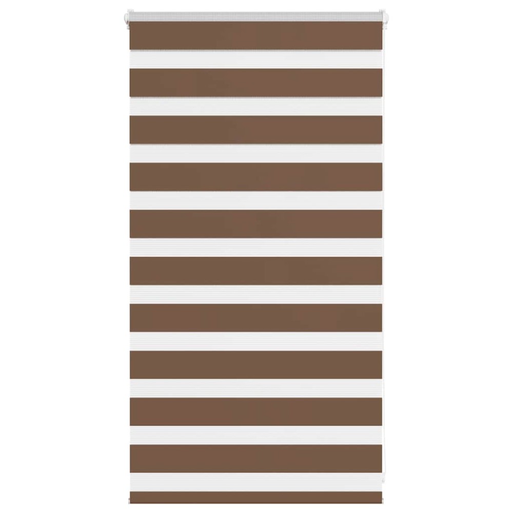 vidaXL Jaluzea tip zebra maro lățime țesătură 75,9 cm poliester