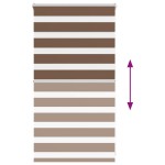 vidaXL Jaluzea tip zebra maro lățime țesătură 75,9 cm poliester