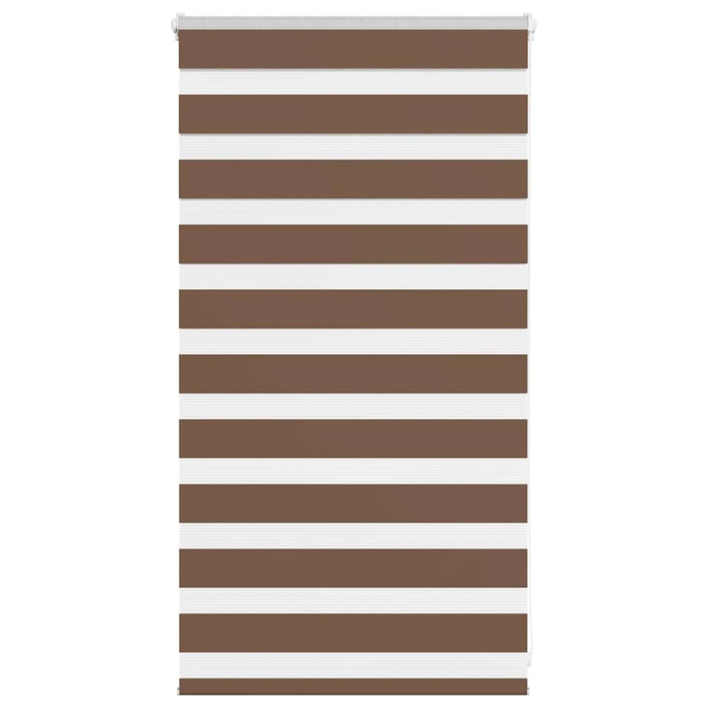 vidaXL Jaluzea tip zebra maro lățime țesătură 85,9 cm poliester