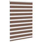 vidaXL Jaluzea tip zebra maro lățime țesătură 105,9 cm poliester