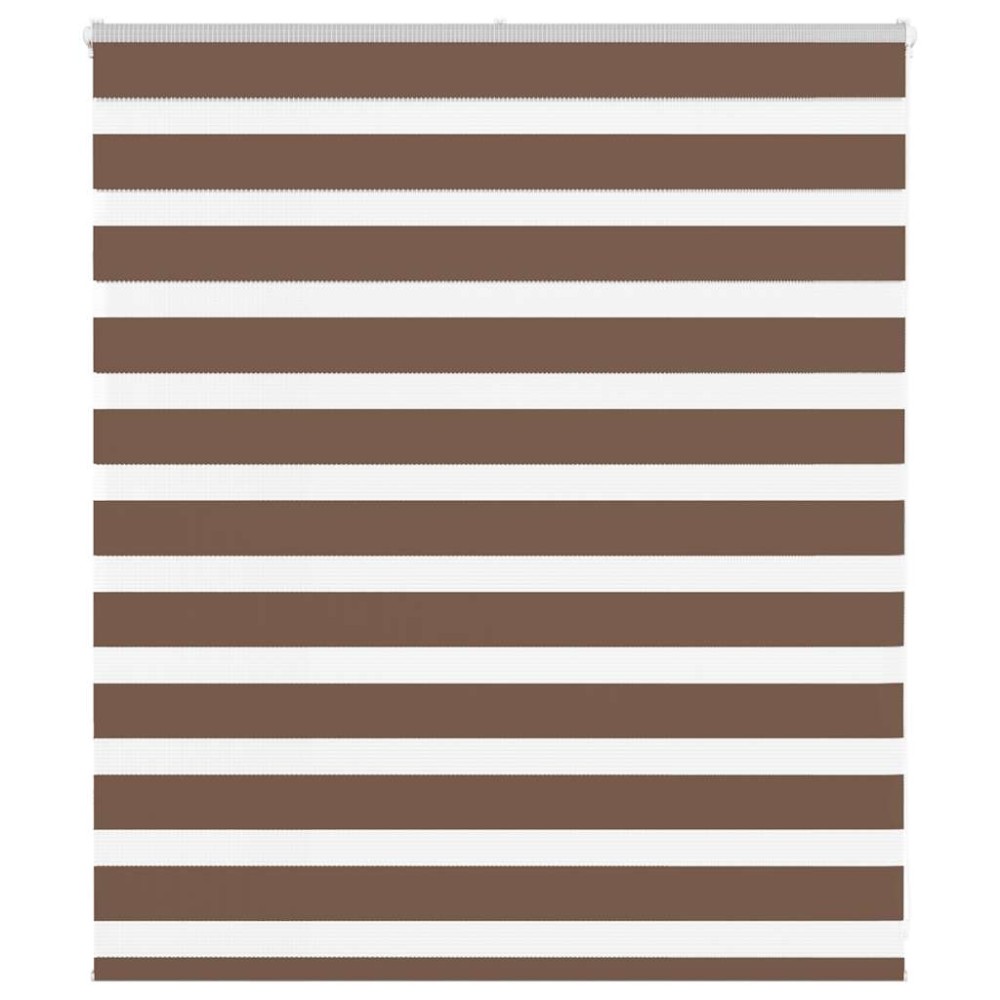 vidaXL Jaluzea tip zebra maro lățime țesătură 120,9 cm poliester