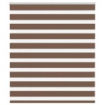 vidaXL Jaluzea tip zebra maro lățime țesătură 125,9 cm poliester