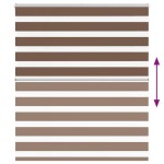 vidaXL Jaluzea tip zebra maro lățime țesătură 125,9 cm poliester
