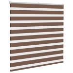 vidaXL Jaluzea tip zebra maro lățime țesătură 135,9 cm poliester