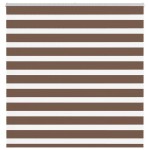 vidaXL Jaluzea tip zebra maro lățime țesătură 140,9 cm poliester