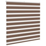 vidaXL Jaluzea tip zebra maro lățime țesătură 140,9 cm poliester