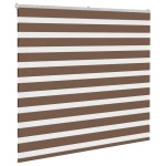 vidaXL Jaluzea tip zebra maro lățime țesătură 150,9 cm poliester
