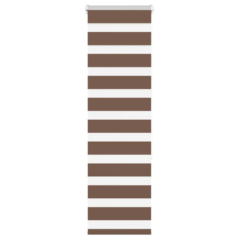 vidaXL Jaluzea tip zebra maro lățime țesătură 35,9 cm poliester