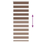 vidaXL Jaluzea tip zebra maro lățime țesătură 50,9 cm poliester
