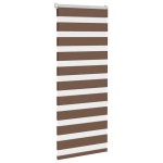 vidaXL Jaluzea tip zebra maro lățime țesătură 55,9 cm poliester