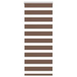 vidaXL Jaluzea tip zebra maro lățime țesătură 60,9 cm poliester