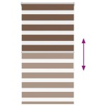 vidaXL Jaluzea tip zebra maro lățime țesătură 70,9 cm poliester