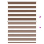 vidaXL Jaluzea tip zebra maro lățime țesătură 95,9 cm poliester