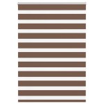 vidaXL Jaluzea tip zebra maro lățime țesătură 110,9 cm poliester