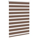 vidaXL Jaluzea tip zebra maro lățime țesătură 110,9 cm poliester