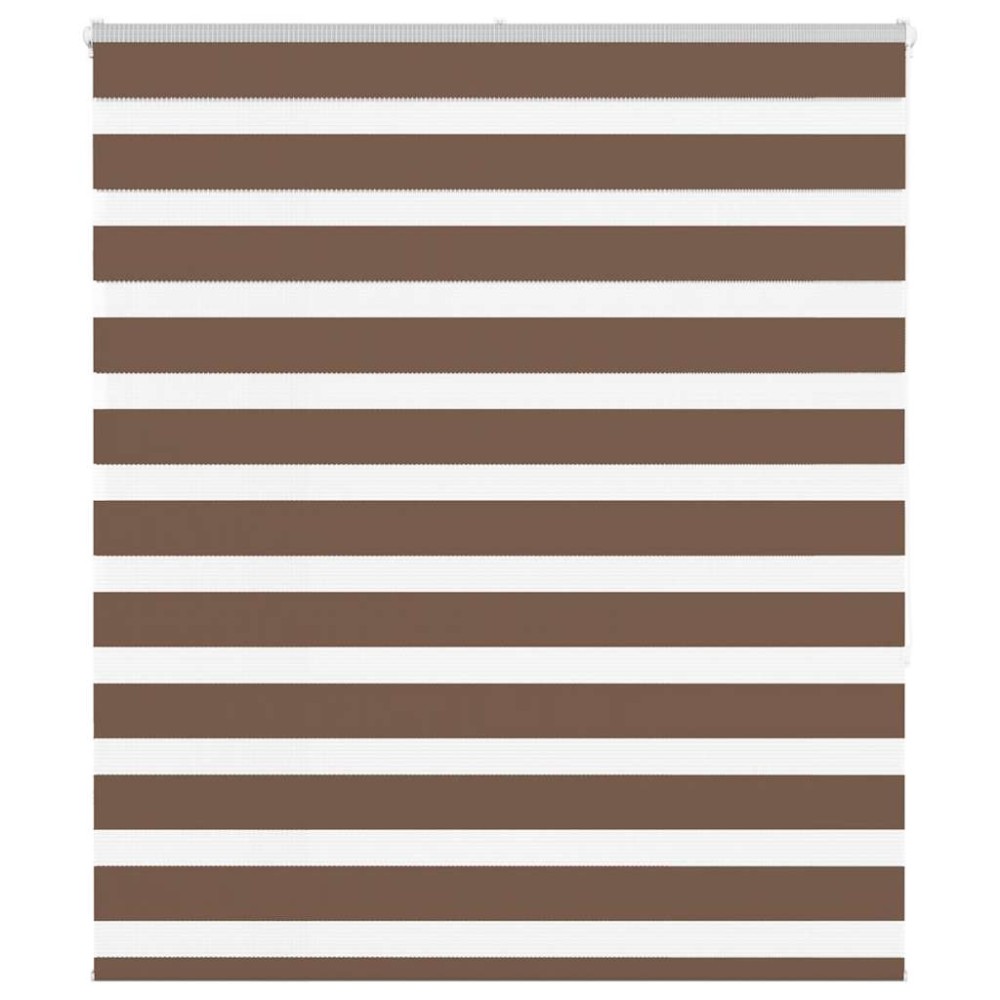vidaXL Jaluzea tip zebra maro lățime țesătură 120,9 cm poliester