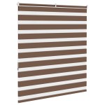 vidaXL Jaluzea tip zebra maro lățime țesătură 120,9 cm poliester