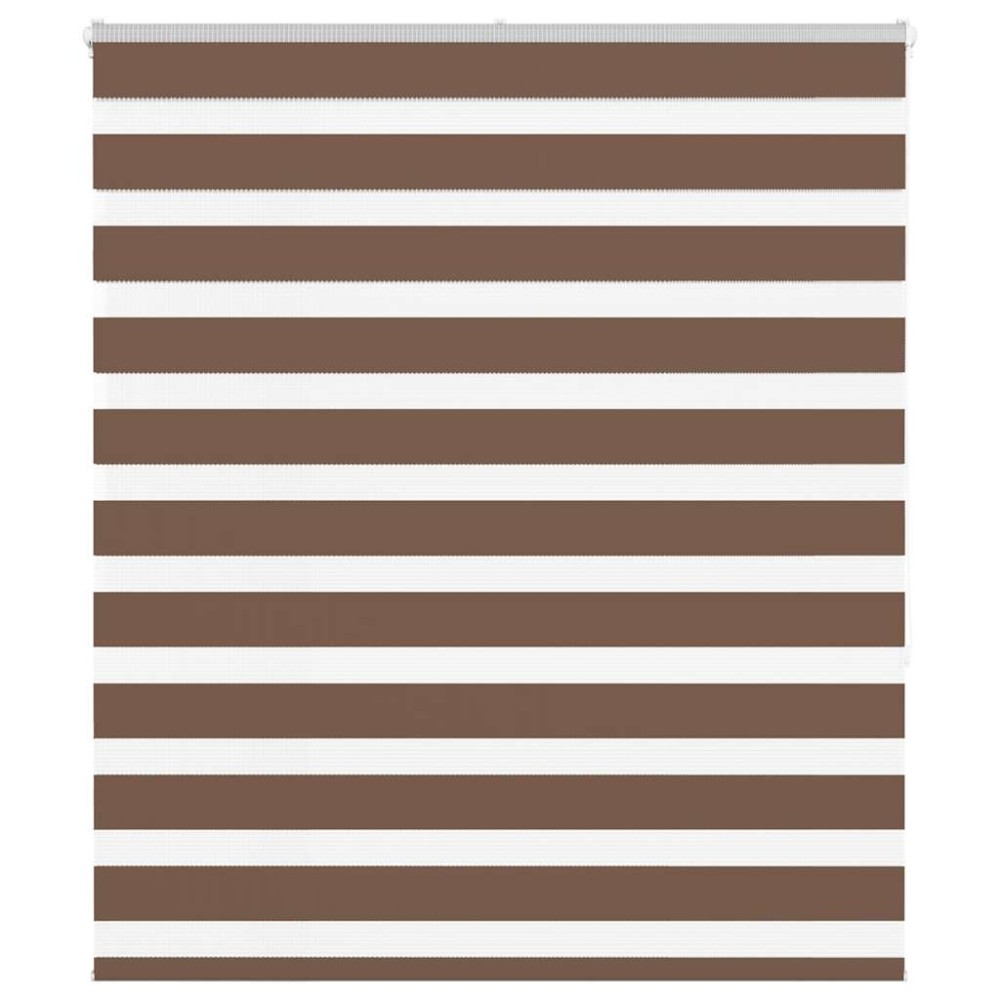 vidaXL Jaluzea tip zebra maro lățime țesătură 125,9 cm poliester