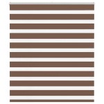 vidaXL Jaluzea tip zebra maro lățime țesătură 125,9 cm poliester