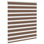 vidaXL Jaluzea tip zebra maro lățime țesătură 125,9 cm poliester