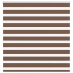 vidaXL Jaluzea tip zebra maro lățime țesătură 135,9 cm poliester