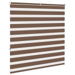 vidaXL Jaluzea tip zebra maro lățime țesătură 140,9 cm poliester