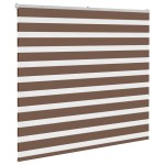vidaXL Jaluzea tip zebra maro lățime țesătură 155,9 cm poliester