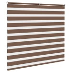 vidaXL Jaluzea tip zebra maro lățime țesătură 160,9 cm poliester