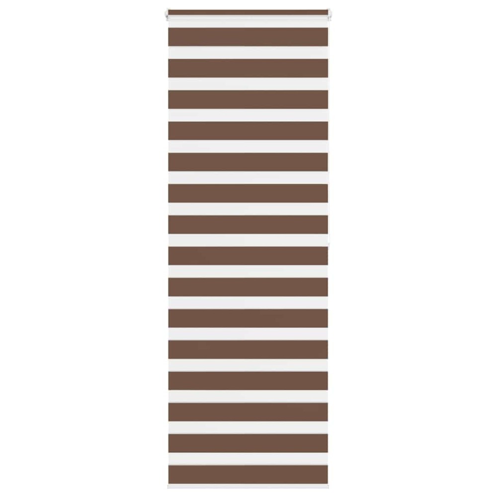 vidaXL Jaluzea tip zebra maro lățime țesătură 65,9 cm poliester