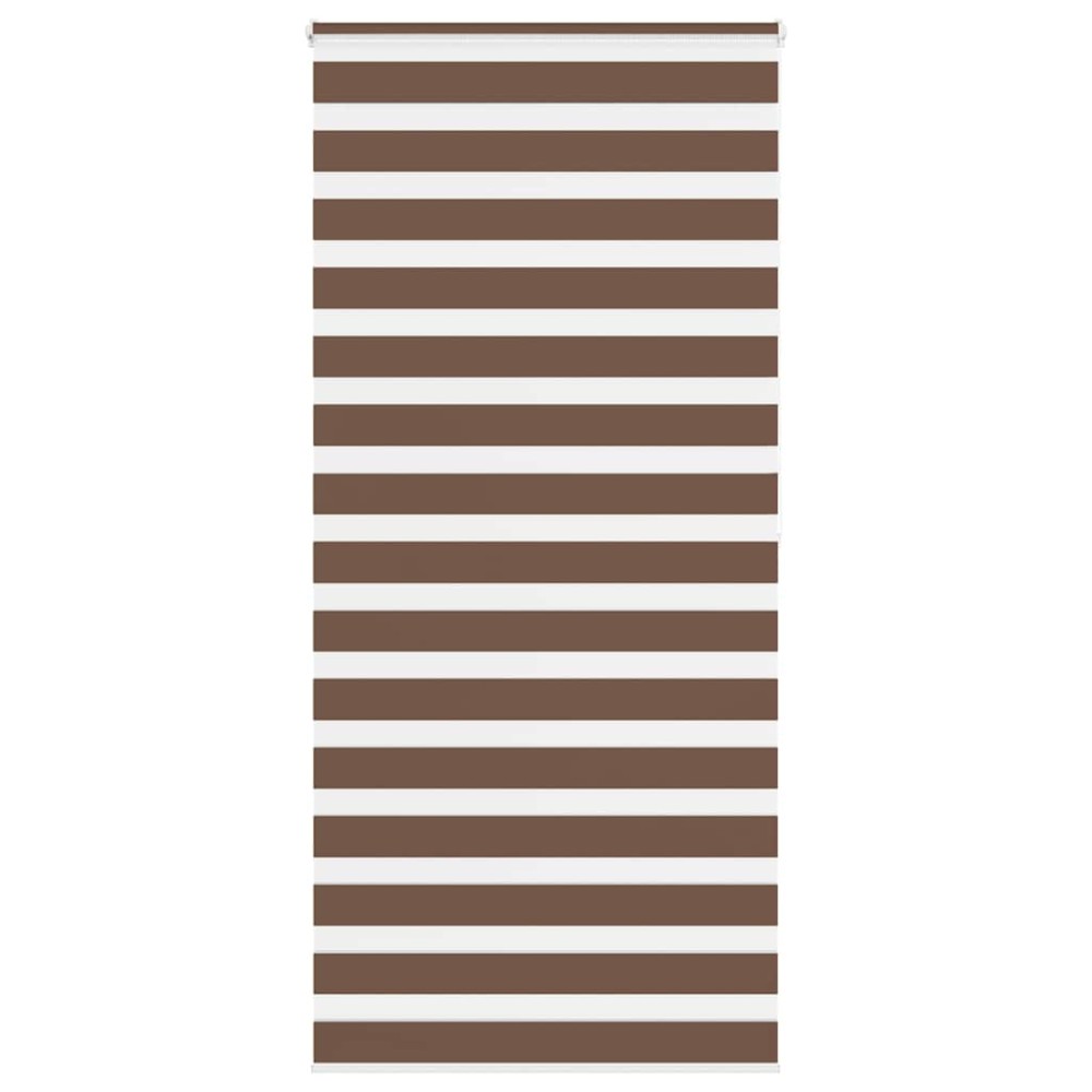 vidaXL Jaluzea tip zebra maro lățime țesătură 95,9 cm poliester