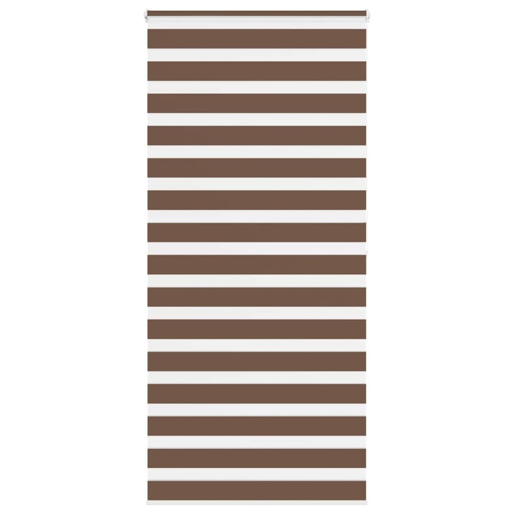 vidaXL Jaluzea tip zebra maro lățime țesătură 100,9 cm poliester
