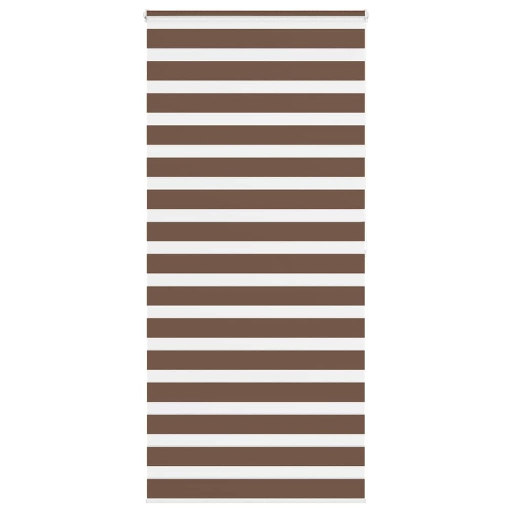 vidaXL Jaluzea tip zebra maro lățime țesătură 110,9 cm poliester