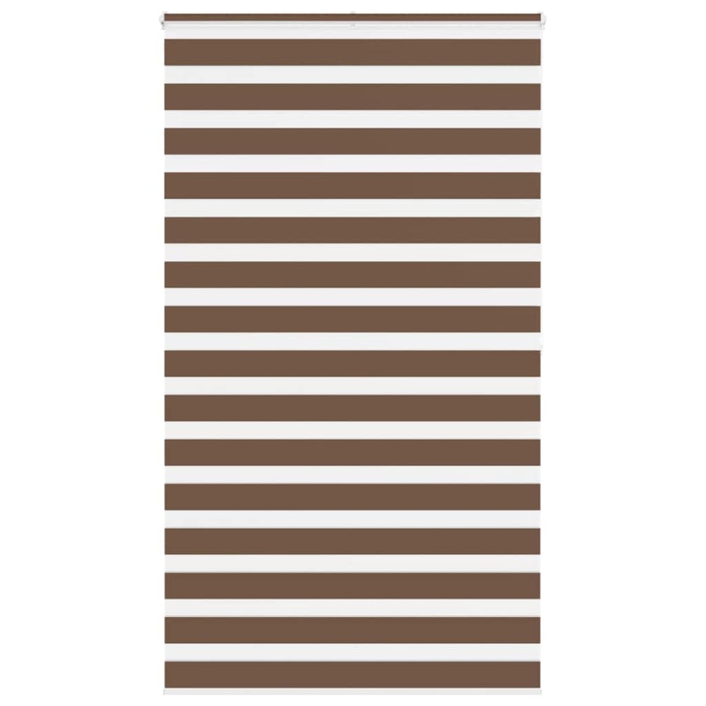 vidaXL Jaluzea tip zebra maro lățime țesătură 115,9 cm poliester