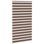 vidaXL Jaluzea tip zebra maro lățime țesătură 120,9 cm poliester