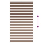 vidaXL Jaluzea tip zebra maro lățime țesătură 120,9 cm poliester