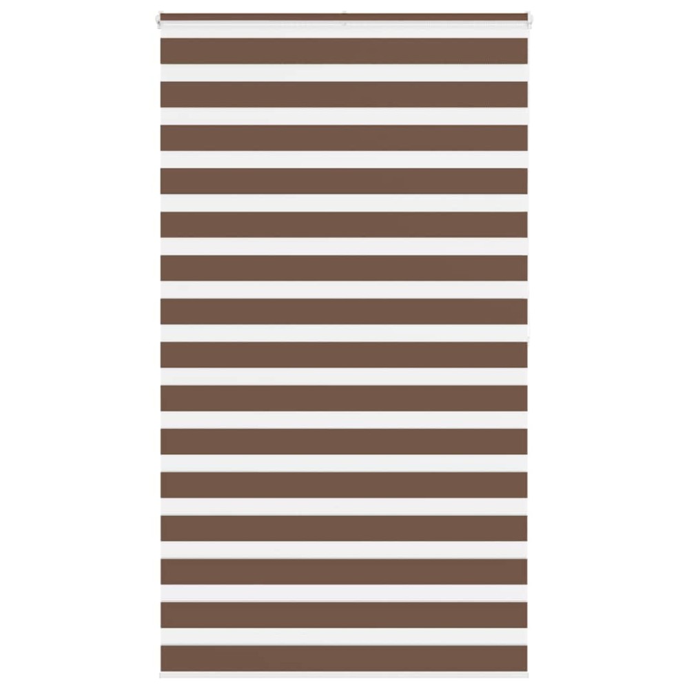 vidaXL Jaluzea tip zebra maro lățime țesătură 125,9 cm poliester